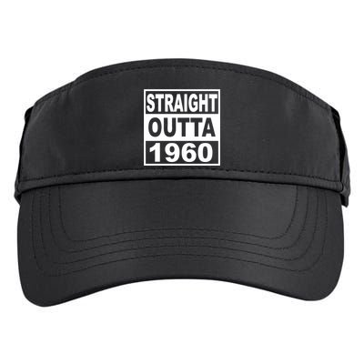 Straight Outta 1960 Funny 60th Birthday Adult Drive Performance Visor