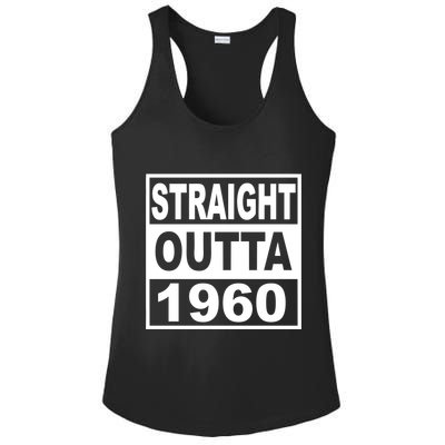 Straight Outta 1960 Funny 60th Birthday Ladies PosiCharge Competitor Racerback Tank