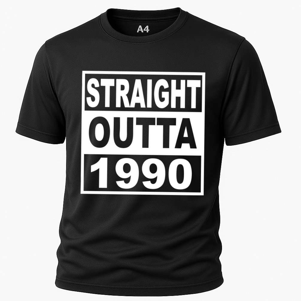 Straight Outta 1990 Funny 30th Birthday Cooling Performance Crew T-Shirt