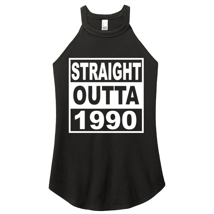 Straight Outta 1990 Funny 30th Birthday Women's Perfect Tri Rocker Tank