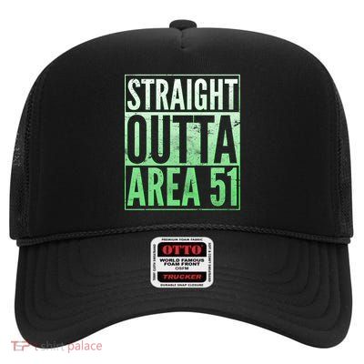 Straight Outta Area 51 High Crown Mesh Back Trucker Hat