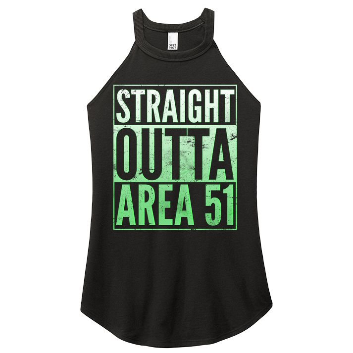 Straight Outta Area 51 Women's Perfect Tri Rocker Tank
