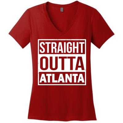 Straight Outta Atlanta Women's V-Neck T-Shirt