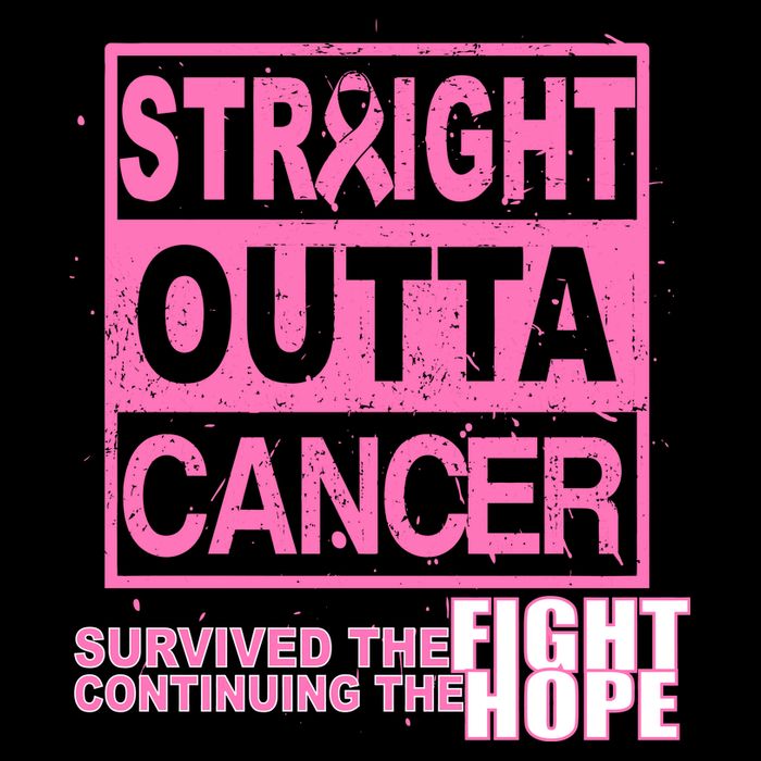 Straight Outta Breast Cancer Fight Hope Backpack