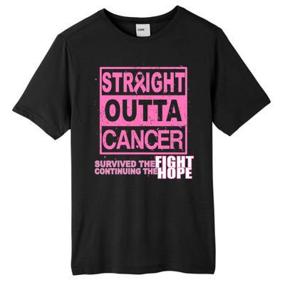 Straight Outta Breast Cancer Fight Hope Tall Fusion ChromaSoft Performance T-Shirt