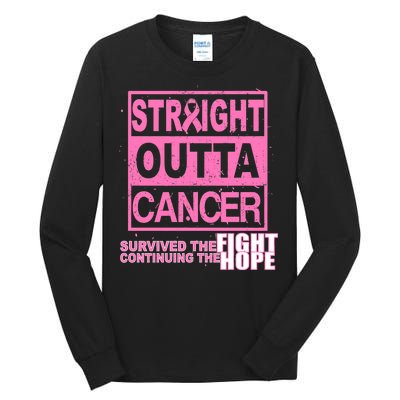 Straight Outta Breast Cancer Fight Hope Tall Long Sleeve T-Shirt