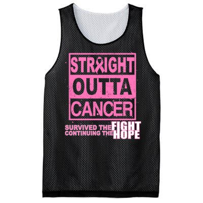 Straight Outta Breast Cancer Fight Hope Mesh Reversible Basketball Jersey Tank