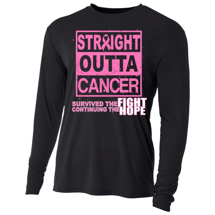 Straight Outta Breast Cancer Fight Hope Cooling Performance Long Sleeve Crew