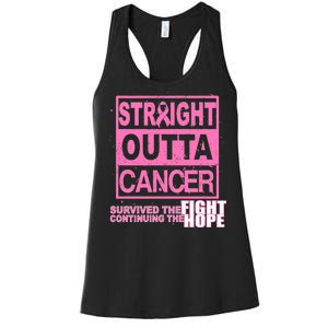 Straight Outta Breast Cancer Fight Hope Women's Racerback Tank