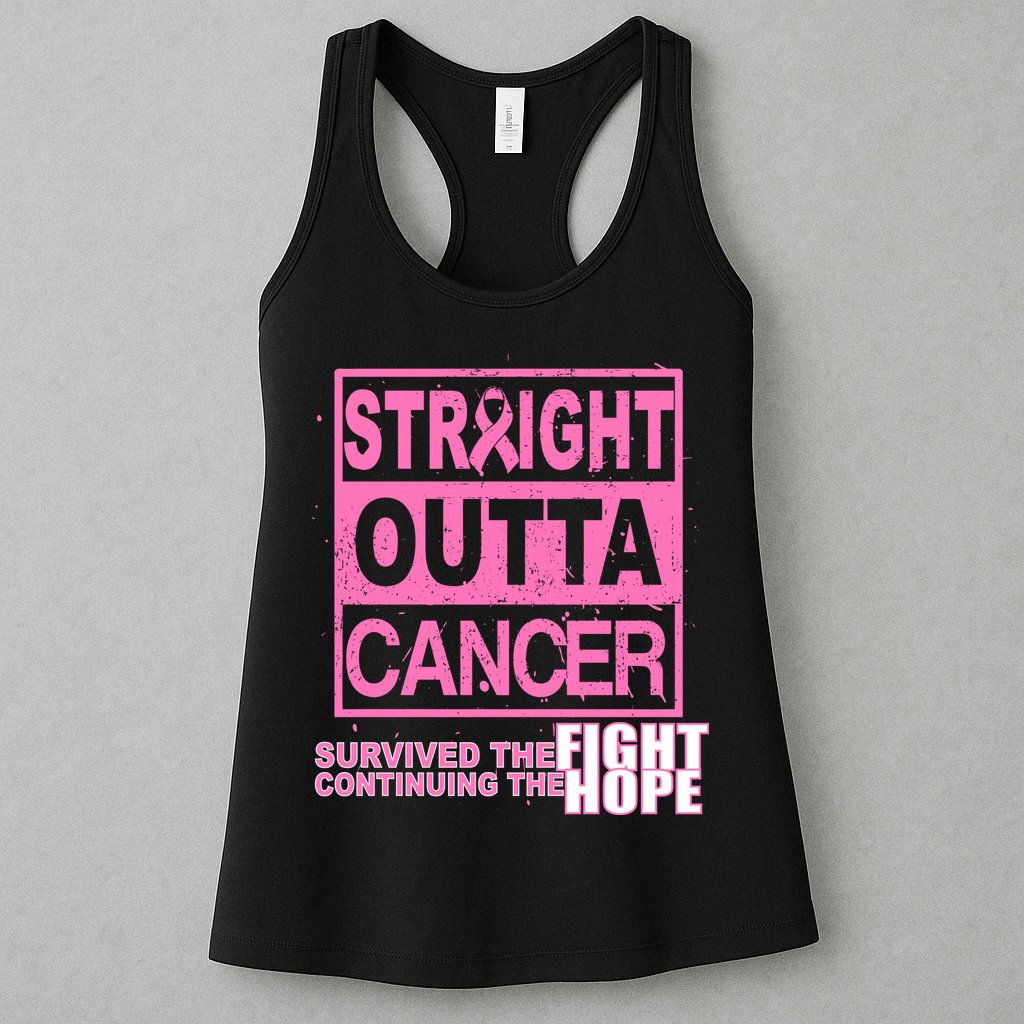 Straight Outta Breast Cancer Fight Hope Womens Tank Top