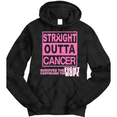 Straight Outta Breast Cancer Fight Hope Tie Dye Hoodie