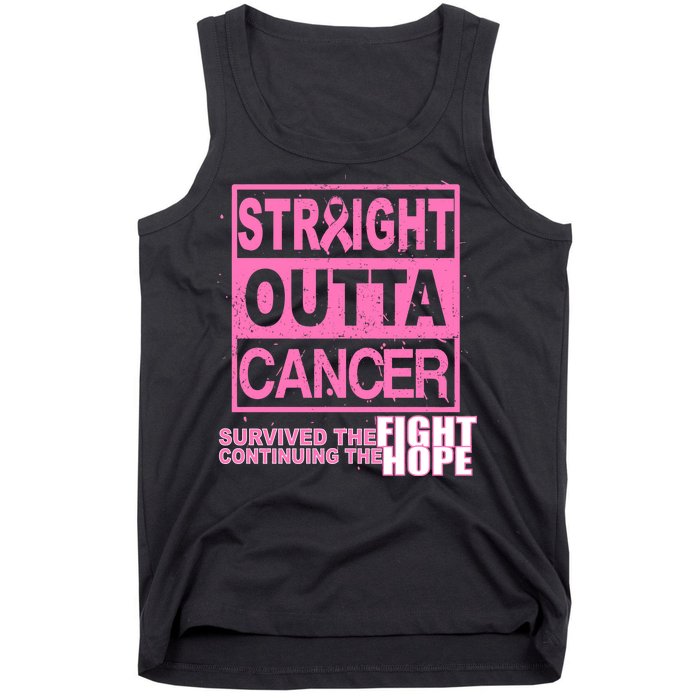 Straight Outta Breast Cancer Fight Hope Tank Top