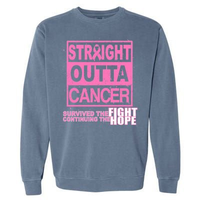 Straight Outta Breast Cancer Fight Hope Garment-Dyed Sweatshirt