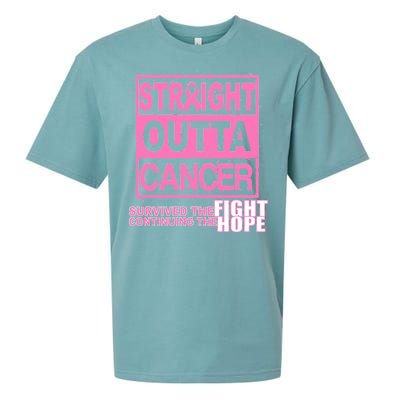 Straight Outta Breast Cancer Fight Hope Sueded Cloud Jersey T-Shirt