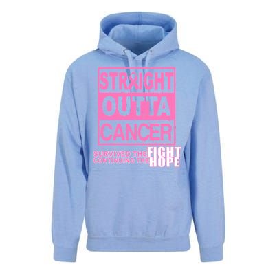 Straight Outta Breast Cancer Fight Hope Unisex Surf Hoodie