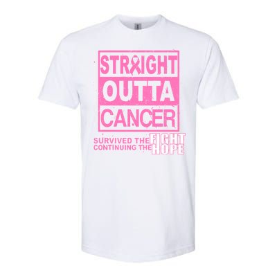 Straight Outta Breast Cancer Fight Hope Softstyle CVC T-Shirt