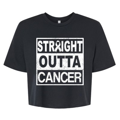 Straight Outta Cancer Bella+Canvas Jersey Crop Tee