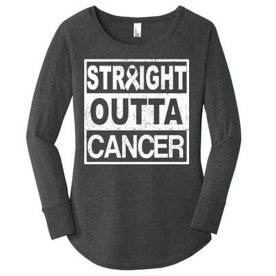 Straight Outta Cancer Women's Perfect Tri Tunic Long Sleeve Shirt