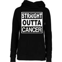 Straight Outta Cancer Womens Funnel Neck Pullover Hood