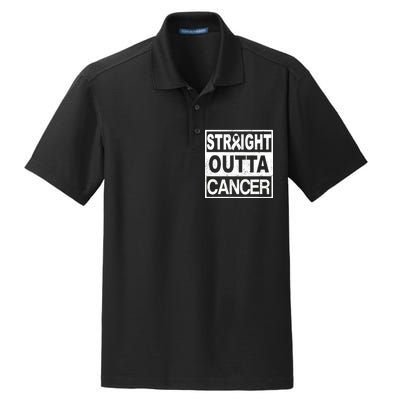 Straight Outta Cancer Dry Zone Grid Polo