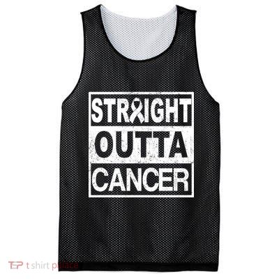 Straight Outta Cancer Mesh Reversible Basketball Jersey Tank