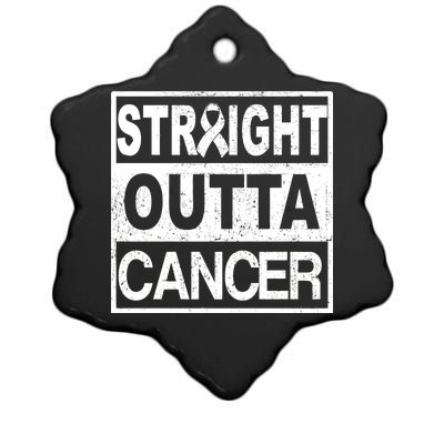 Straight Outta Cancer Ceramic Star Ornament