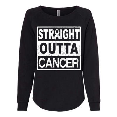 Straight Outta Cancer Womens California Wash Sweatshirt