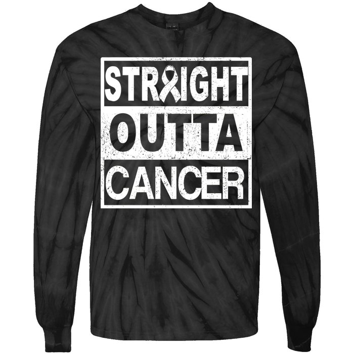 Straight Outta Cancer Tie-Dye Long Sleeve Shirt