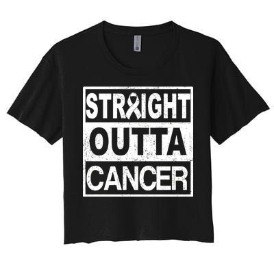 Straight Outta Cancer Women's Crop Top Tee