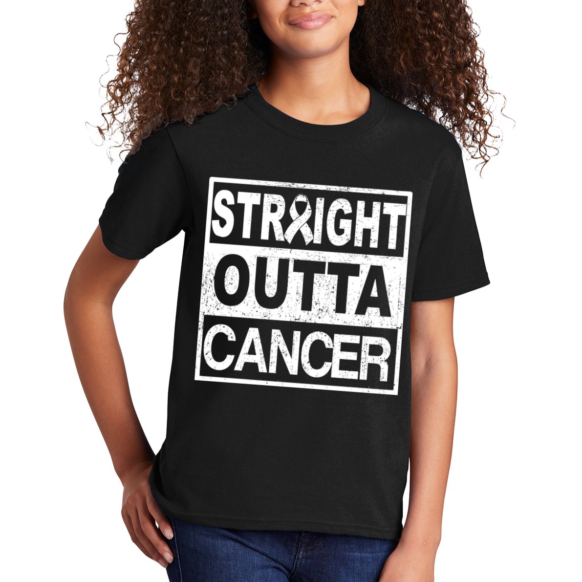 Straight Outta Cancer Kids T-Shirt