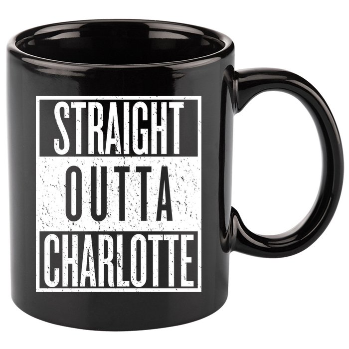 Straight Outta Charlotte 11oz C Handle Ceramic Mug