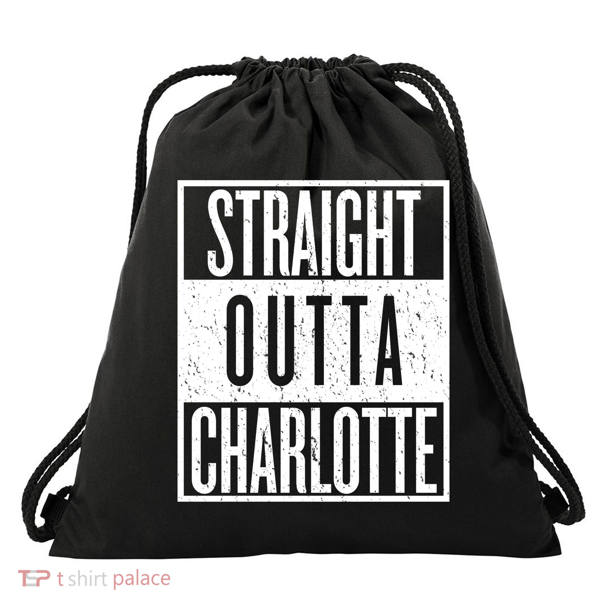 Straight Outta Charlotte Drawstring Bag