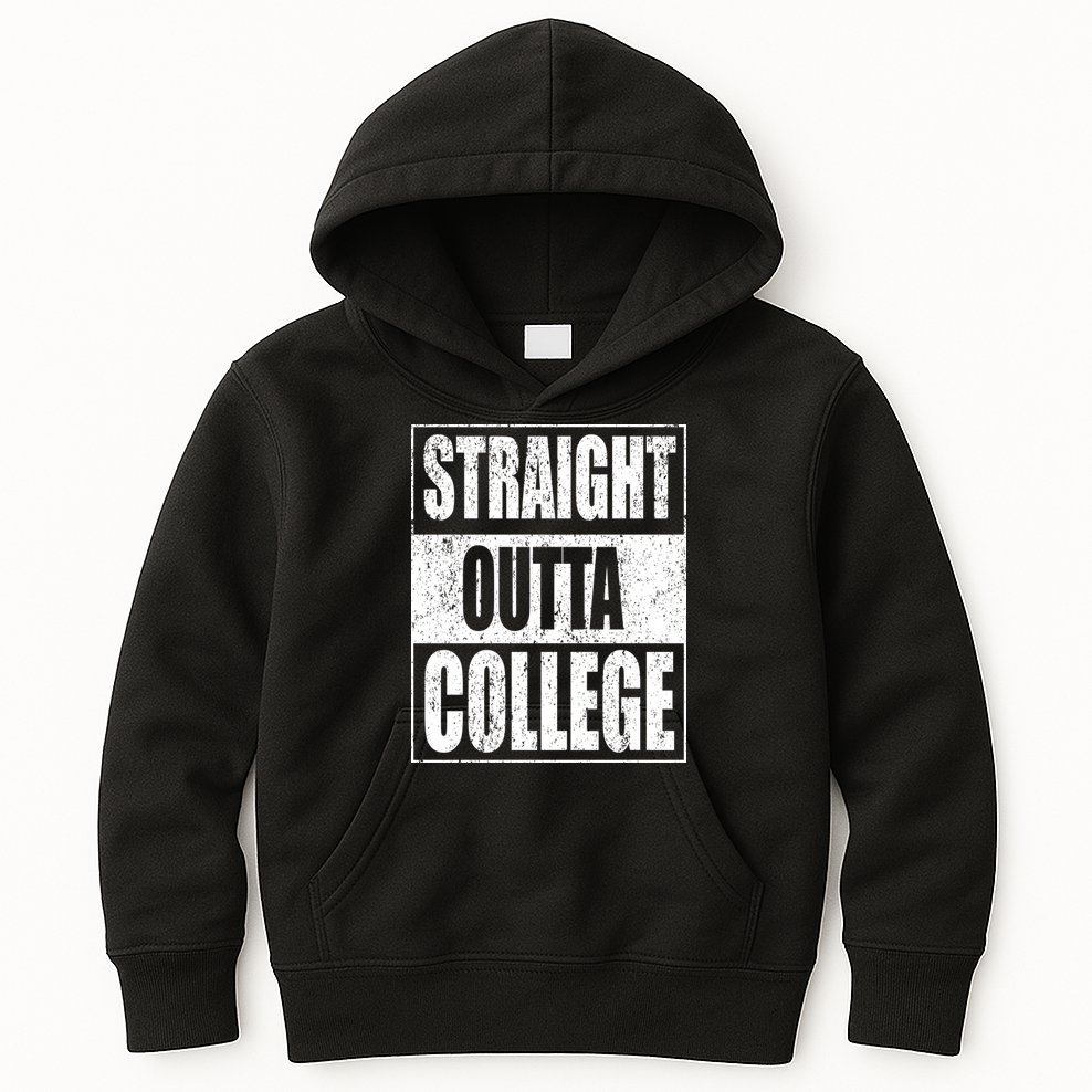 Straight Outta College Kids Hoodie