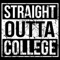 Straight Outta College Funny Senior Graduate Graudation Button