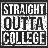 Straight Outta College Funny Senior Graduate Graudation Beanie