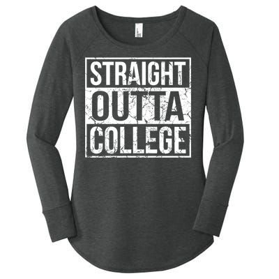 Straight Outta College Funny Senior Graduate Graudation Women's Perfect Tri Tunic Long Sleeve Shirt