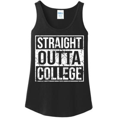 Straight Outta College Funny Senior Graduate Graudation Ladies Essential Tank