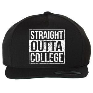 Straight Outta College Funny Senior Graduate Graudation Wool Snapback Cap