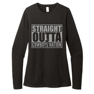 Straight Outta Cowboys Nation Womens CVC Long Sleeve Shirt