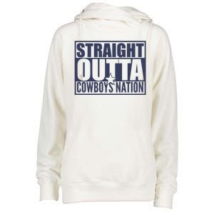 Straight Outta Cowboys Nation Womens Funnel Neck Pullover Hood