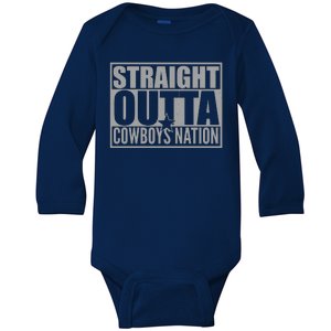 Straight Outta Cowboys Nation Baby Long Sleeve Bodysuit