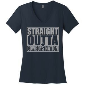 Straight Outta Cowboys Nation Women's V-Neck T-Shirt