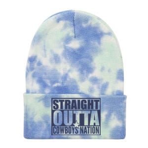 Straight Outta Cowboys Nation Tie Dye 12in Knit Beanie