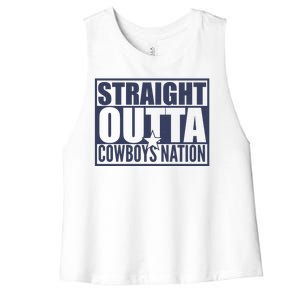 Straight Outta Cowboys Nation Women's Racerback Cropped Tank