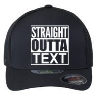 Straight Outta Custom Text Personalized   Flexfit Unipanel Trucker Cap