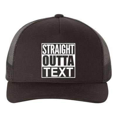 Straight Outta Custom Text Personalized   Yupoong Adult 5-Panel Trucker Hat