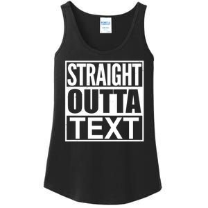 Straight Outta Custom Text Personalized   Ladies Essential Tank