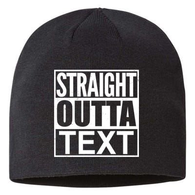 Straight Outta Custom Text Personalized   Sustainable Beanie