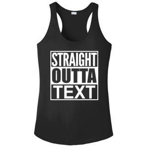 Straight Outta Custom Text Personalized   Ladies PosiCharge Competitor Racerback Tank