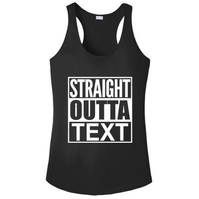Straight Outta Custom Text Personalized   Ladies PosiCharge Competitor Racerback Tank